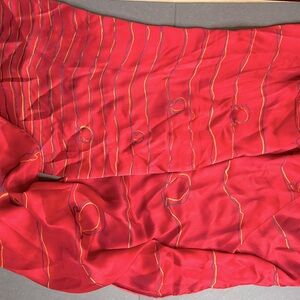 Salvatore Ferragamo red signature logo scarf luxury designer silk
